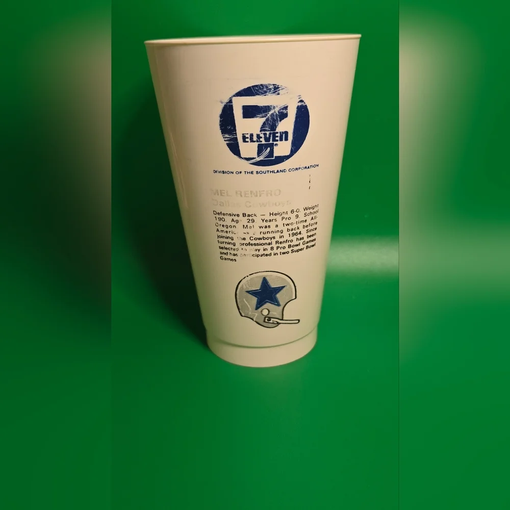 Mel Renfro 7-eleven Plastic Cup